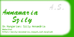 annamaria szily business card