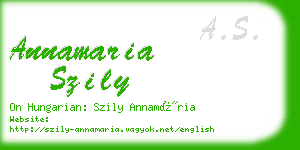 annamaria szily business card